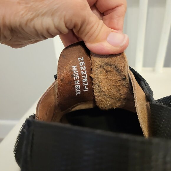 Reebok Beatnic Sandals Shoes Sherpa Brown Suede leather Black trim size 11 - Picture 5 of 12